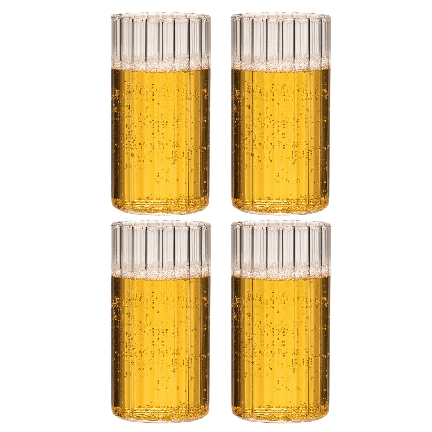 Zoha Glas Stripe Riffel Glas, Glas, Hitzebeständig - verschiedene Größen