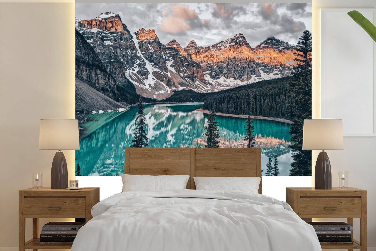 MuchoWow Fototapete oder bedruckt, Natur (5 St), Wandtapete für Kanada Berge, Matt, Tapete Wohnzimmer Schlafzimmer, - - Vinyl