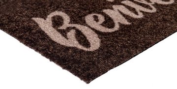 Fußmatte Benvenuti brown, wash+dry by Kleen-Tex, rechteckig, Höhe: 9 mm