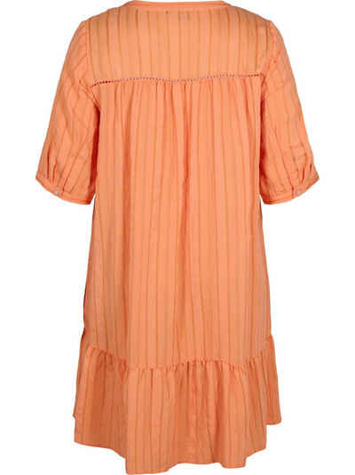 Zizzi Sommerkleid Gitte (1-tlg) Drapiert/gerafft, Spitze, Volant