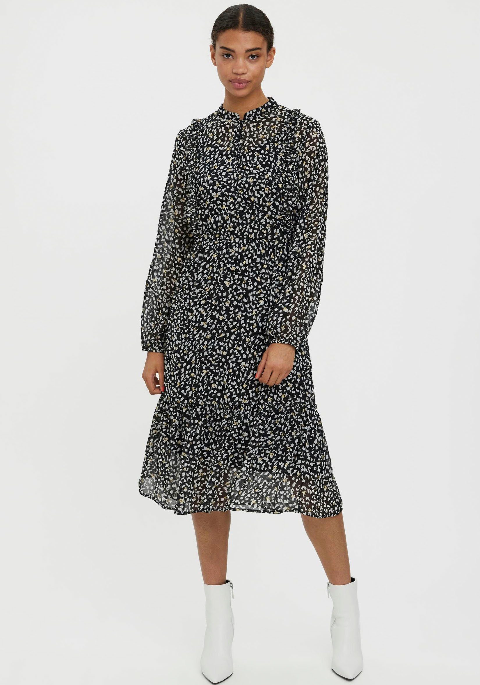 Chiffonkleid L/S CALF Moda Vero WVN DRESS VMNINI