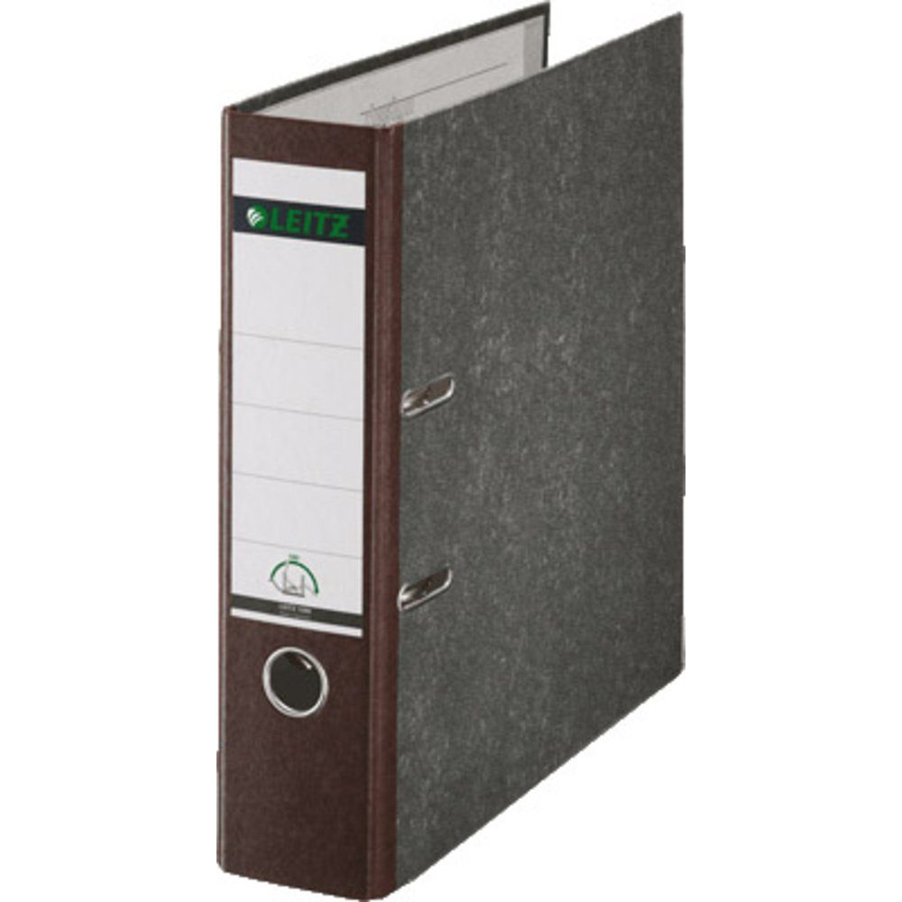 LEITZ Aktenordner Leitz Ordner 1080 DIN A4 Rückenbreite: 80 mm Braun Wolkenmarmor 2 Büge
