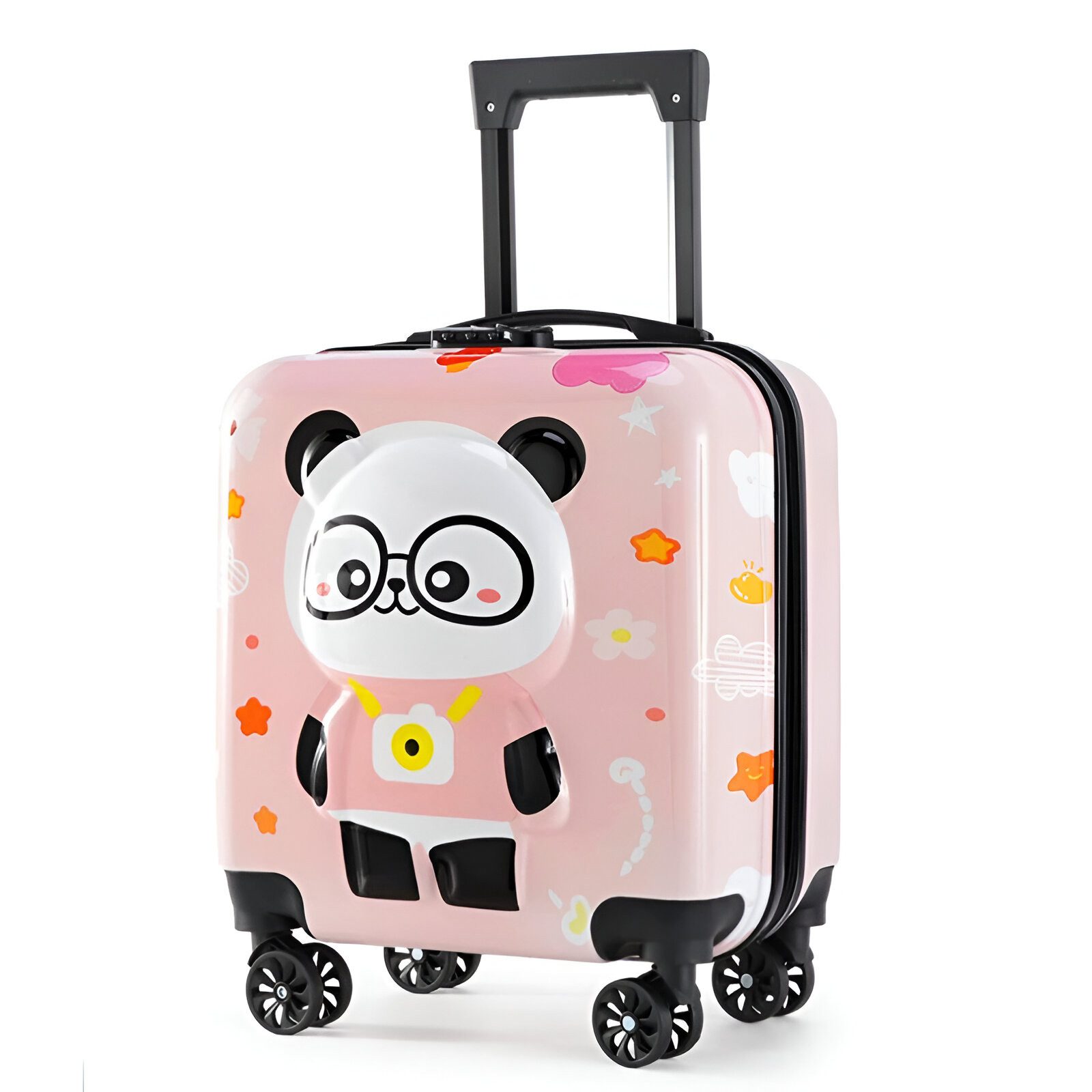 Kinderkoffer Panda 3D Kinder Trolley Kinderkoffer ABS Kindertrolley Jungen Mädchen