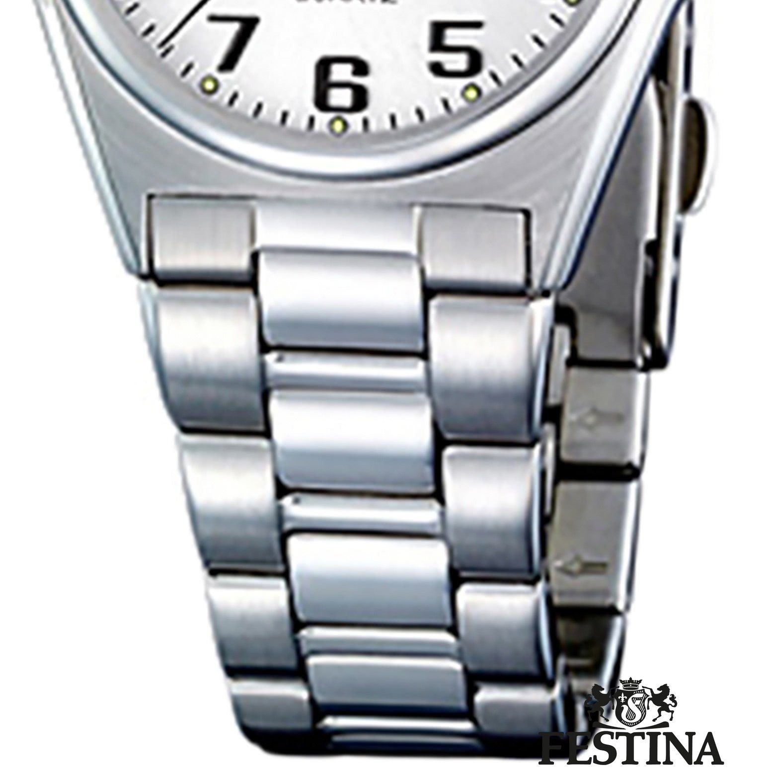 Festina Festina silber Uhr Edelstahl, F16375/9 Quarzuhr rund, Edelstahlarmband Damen Damen Armbanduhr