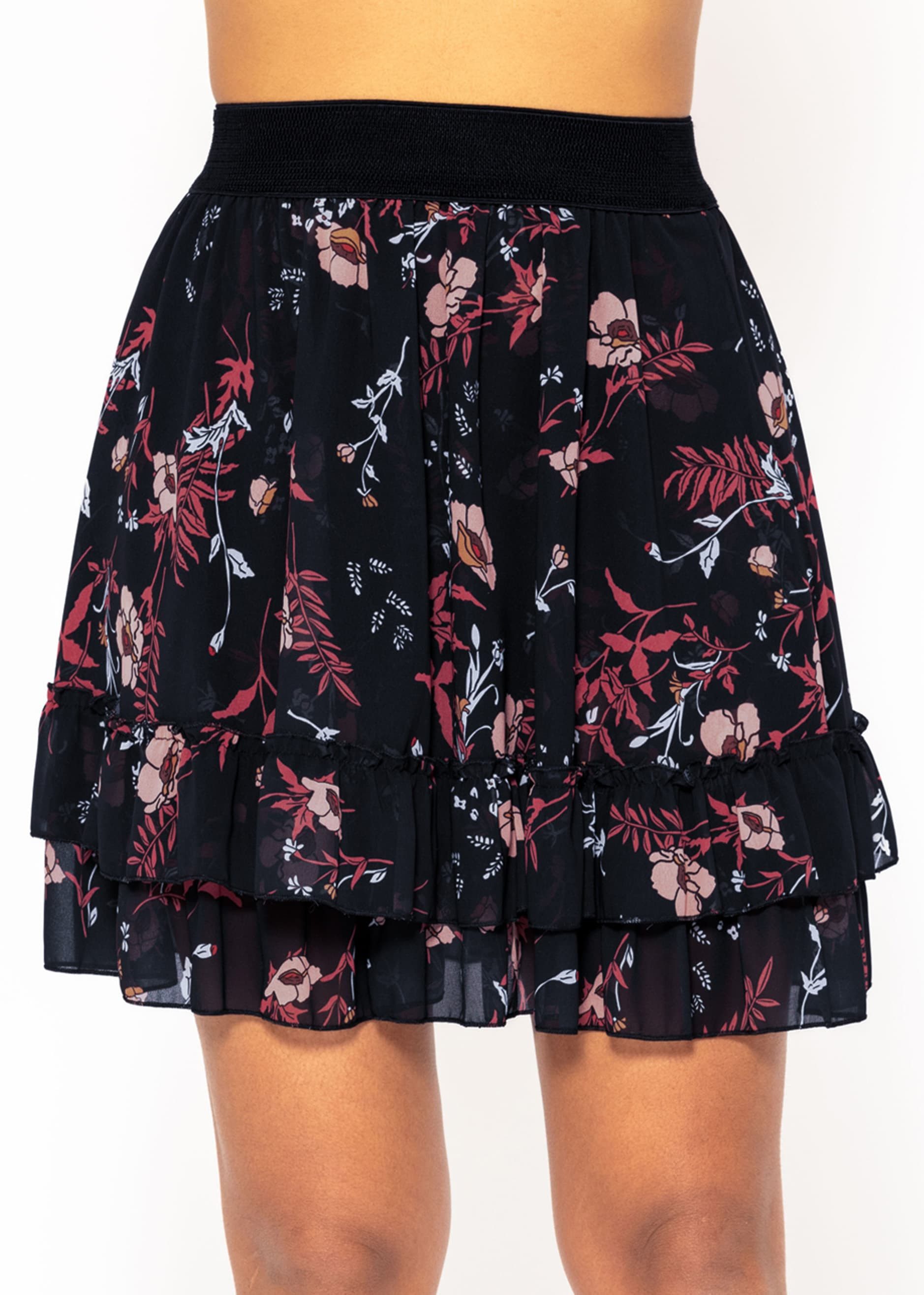 SASSYCLASSY Rüschenrock Eleganter Mini Rock Damen günstig online kaufen