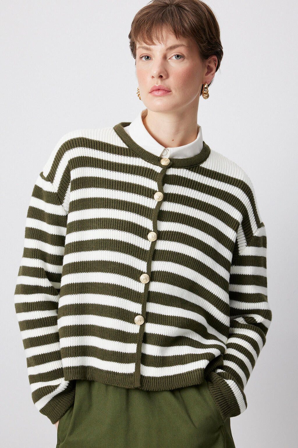 touche prive Strickjacke GESTREIFTE KURZE Strickjacke günstig online kaufen
