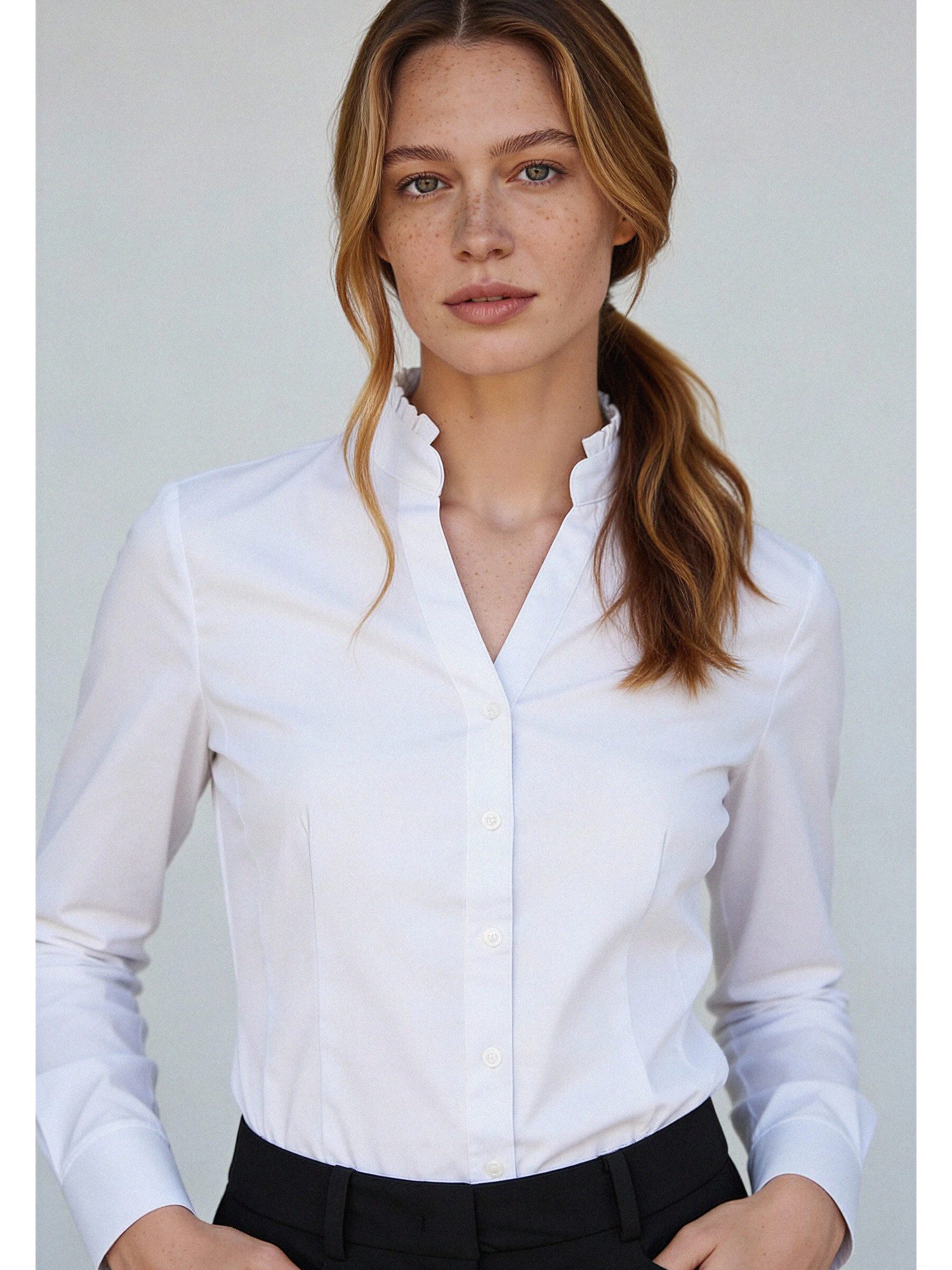 MORE&MORE Langarmbluse Stretchbluse