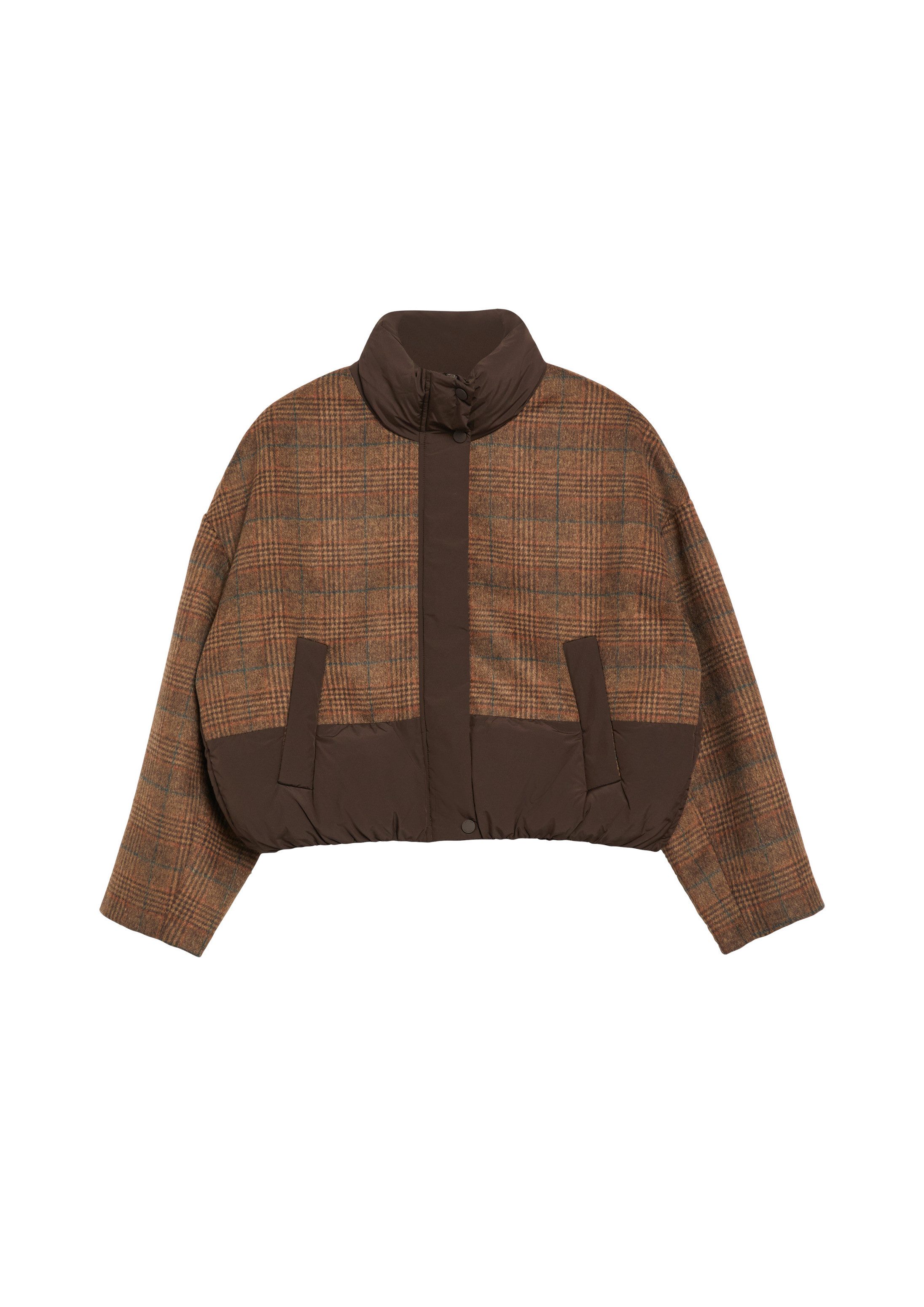 s.Oliver Funktionsjacke Outdoor-Jacke Karierte Wollmixjacke mit Pufferdetails – Bild 2 von 5