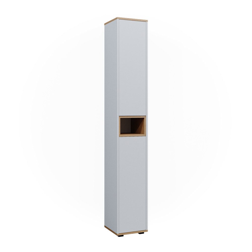 Vicco Badschrank Didi Weiß/Artisan 30 x 192 cm mit 2 Türen günstig online kaufen