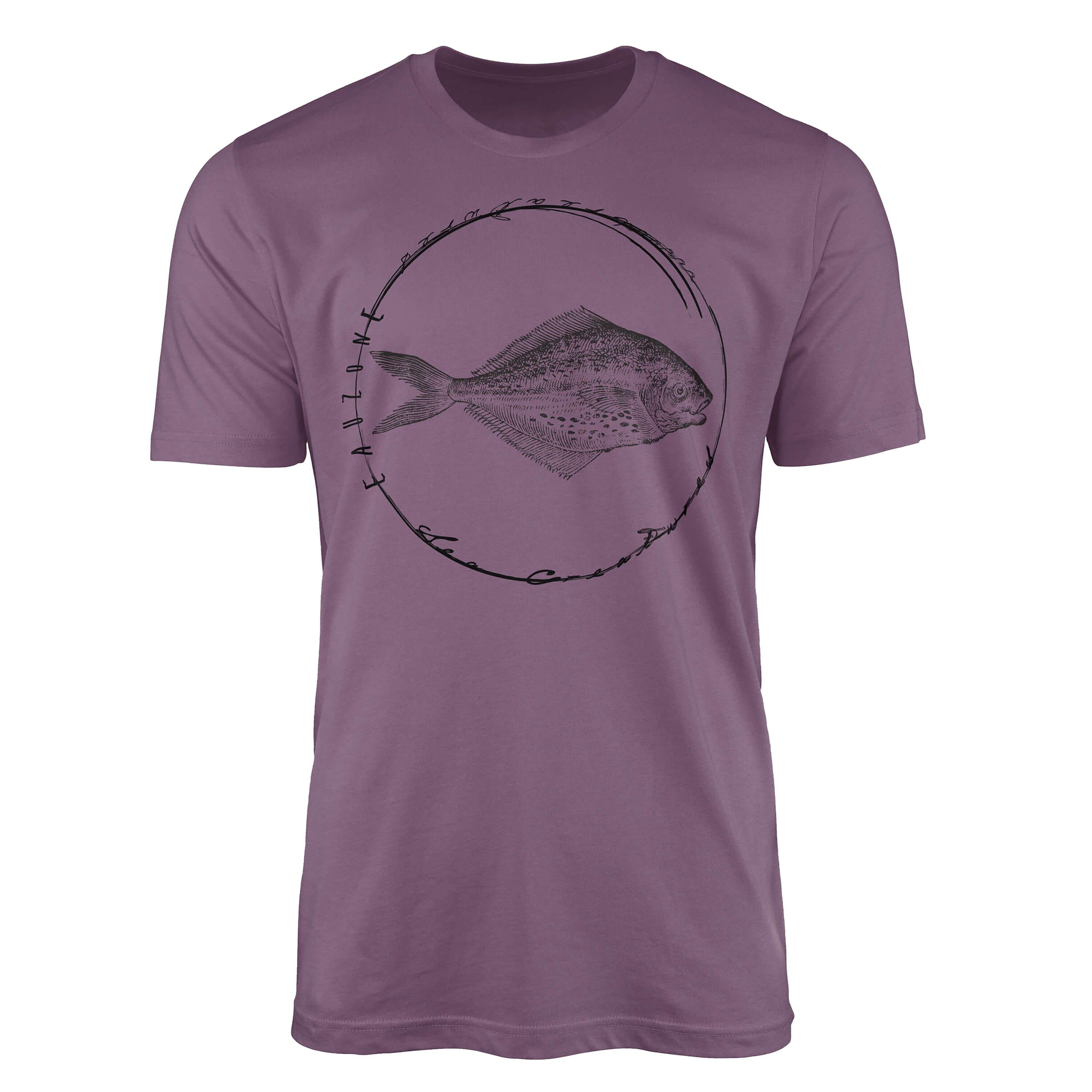 Sinus Art T-Shirt T-Shirt Tiefsee Fische - Serie: Sea Creatures, feine Struktur und sportlicher Schnitt / Sea 069 Shiraz