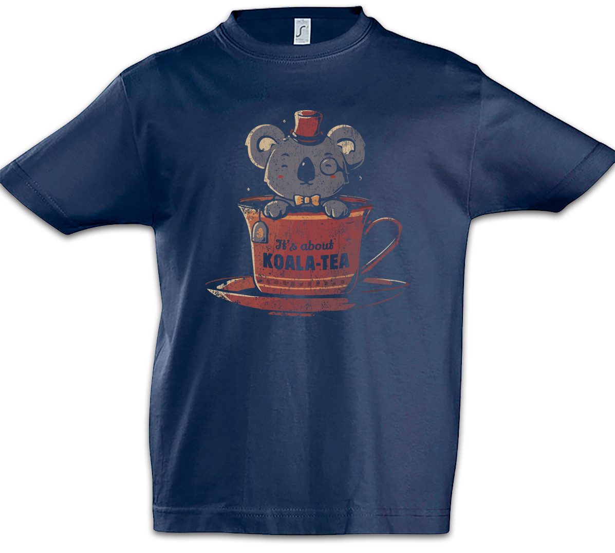 Print-Shirt Koala Tea Kinder T-Shirt Tee Teetrinker Teacup Bär Koalabär Bear Cute