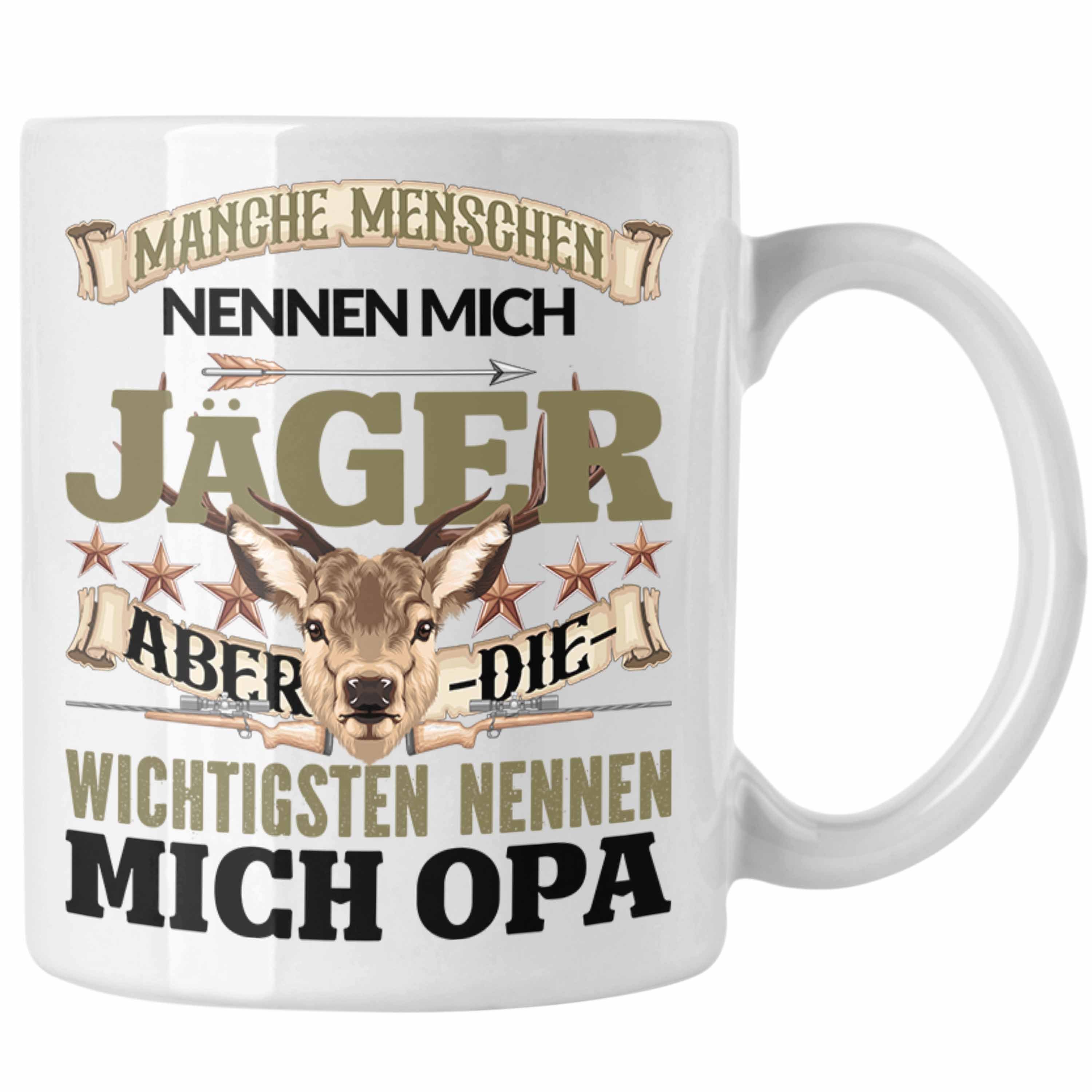 Opa Opa Geschenkidee Weiss Trendation Jäger Tasse Jäger für besten Tasse Jagd Geschenk Vatert