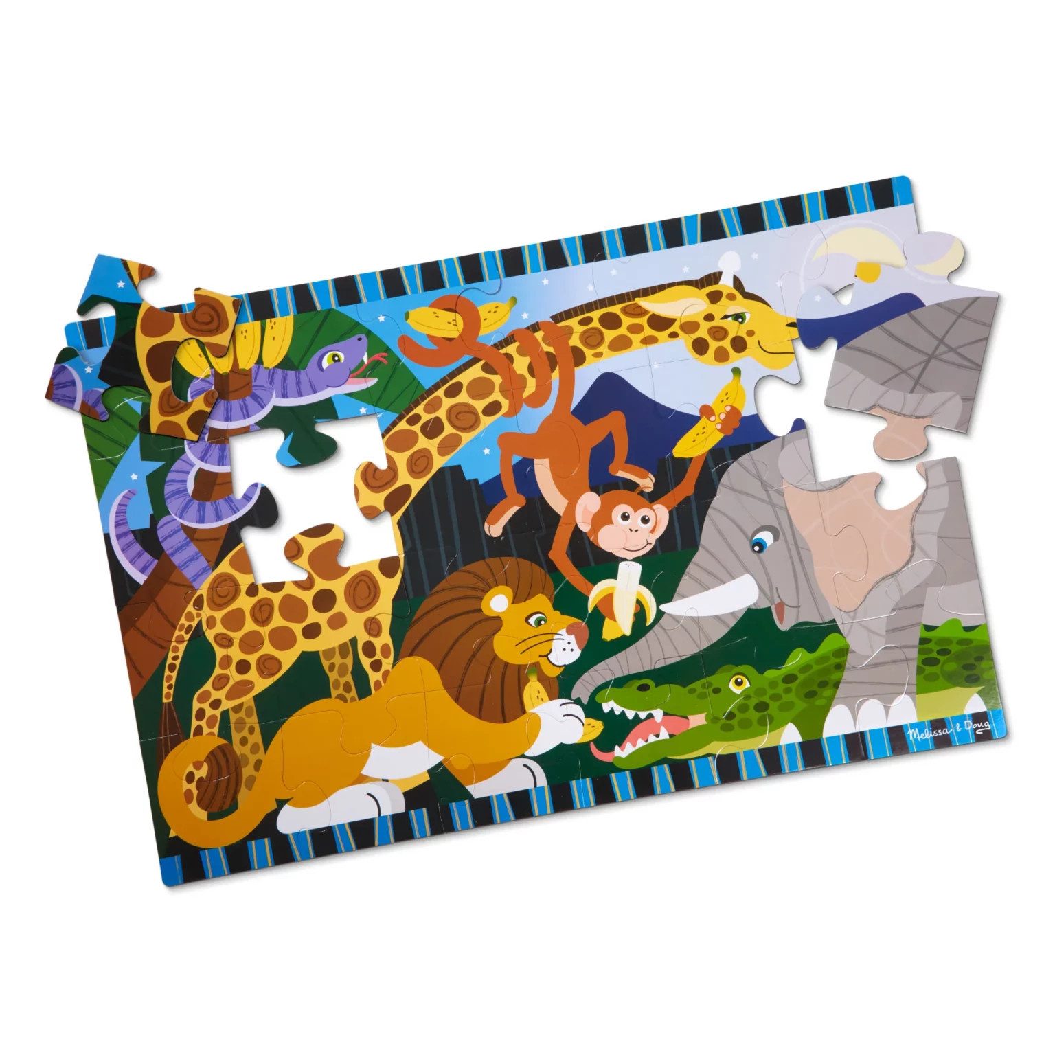 Melissa & Doug Puzzle Safari Social Boden Puzzlespiel, 24 Puzzleteile