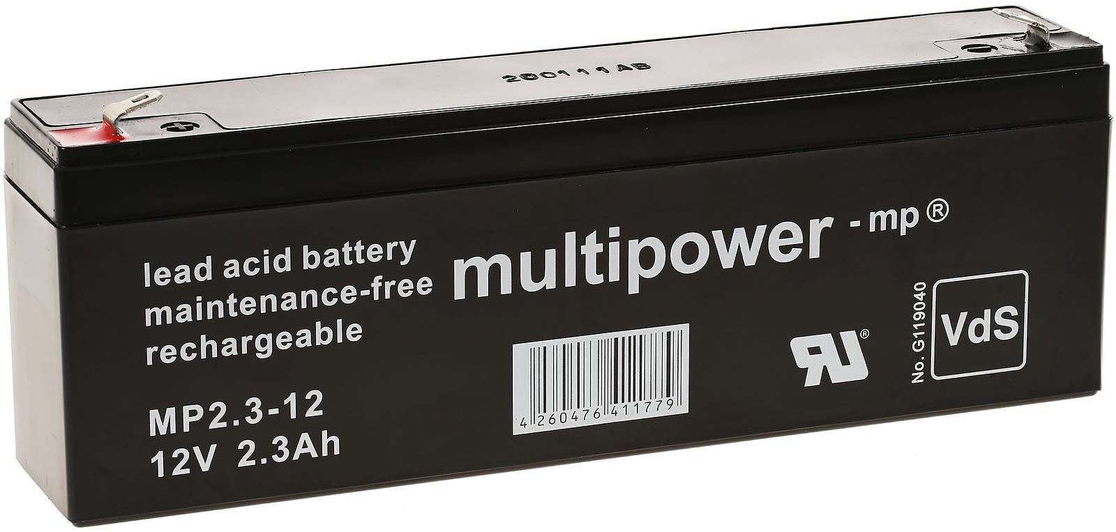 Powery Bleiakku (multipower) 2300 mAh (12 Vds kompatibel Bleiakkus V) zu MP2.2-12