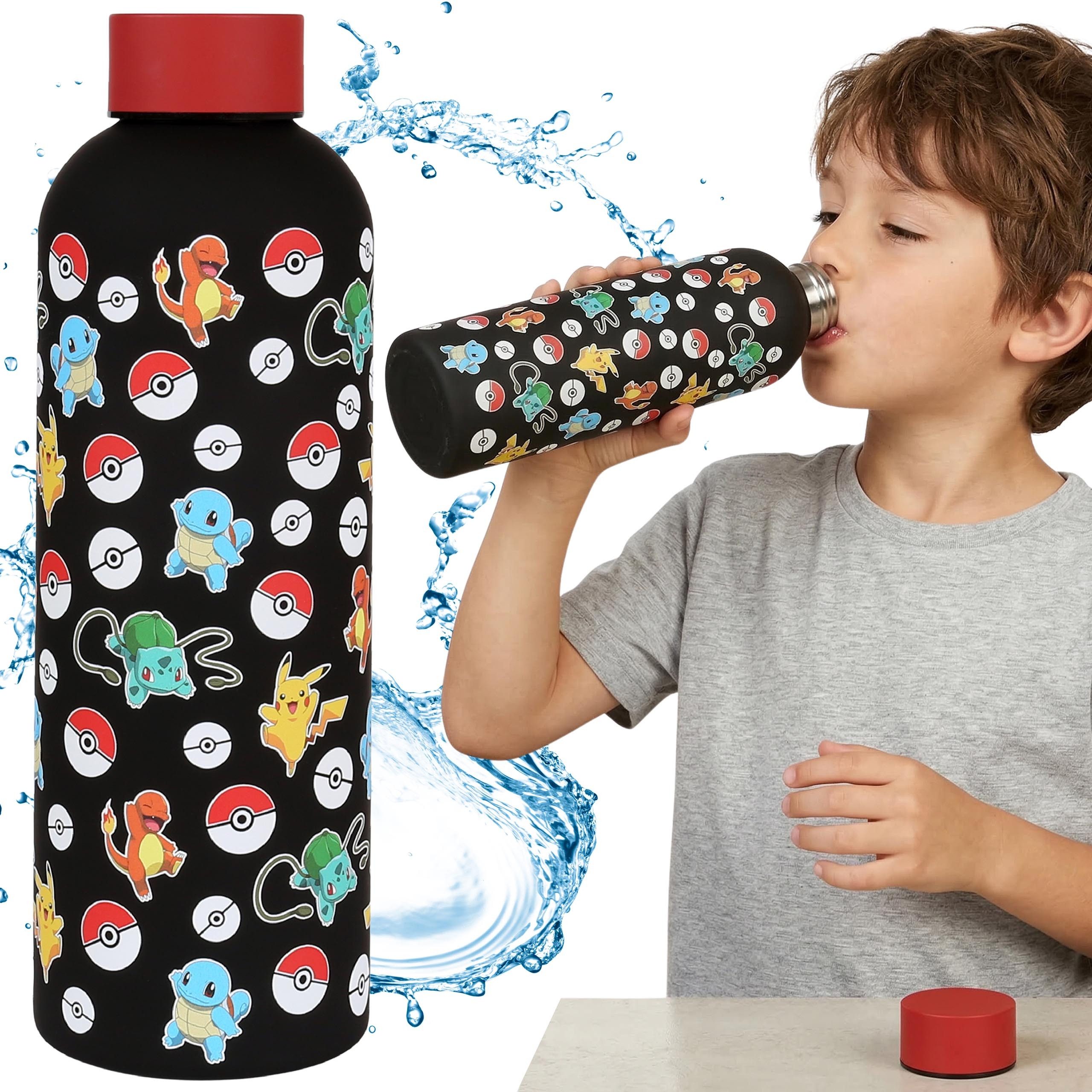 POKÉMON Trinkflasche Pokémon Trinkflasche aus Edelstahl für Kinder, 800 ml