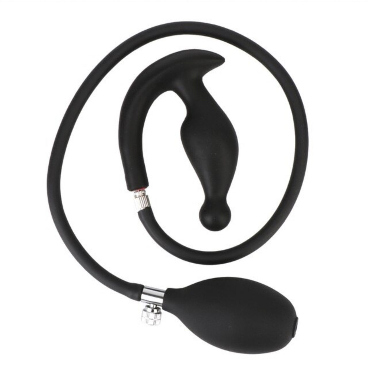 TPFSecret Analballon Inflatable Plug für Frauen und Männer, von 3,3cm bis 15cm stufenlos aufblasbar, Anal Dehner mit Pumpe Anal Sexspielzeug Farbe Schwarz