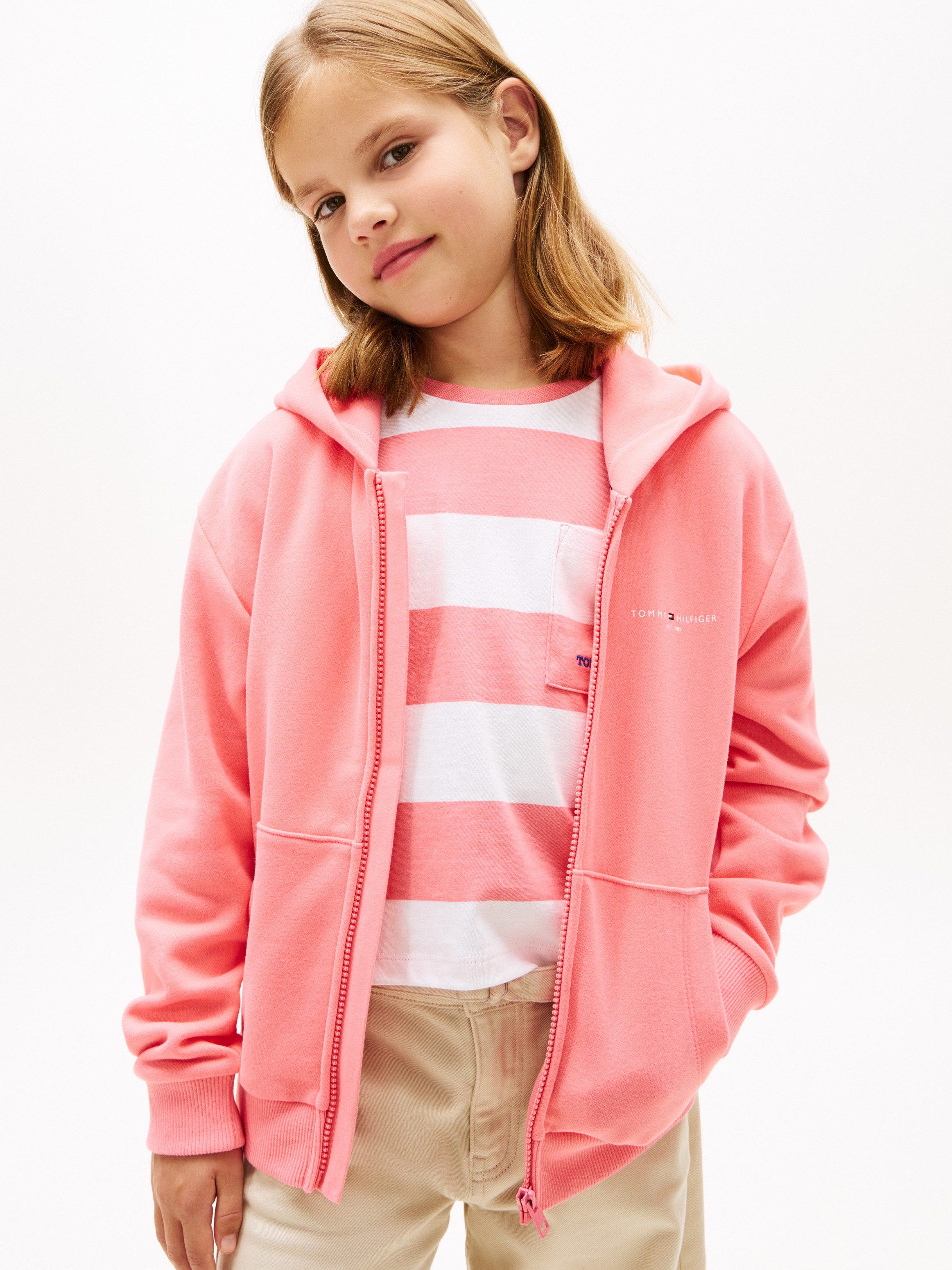 Tommy Hilfiger Kapuzensweatjacke MINI CORP ZIP THROUGH HOODIE Kinder bis 16 Jahre
