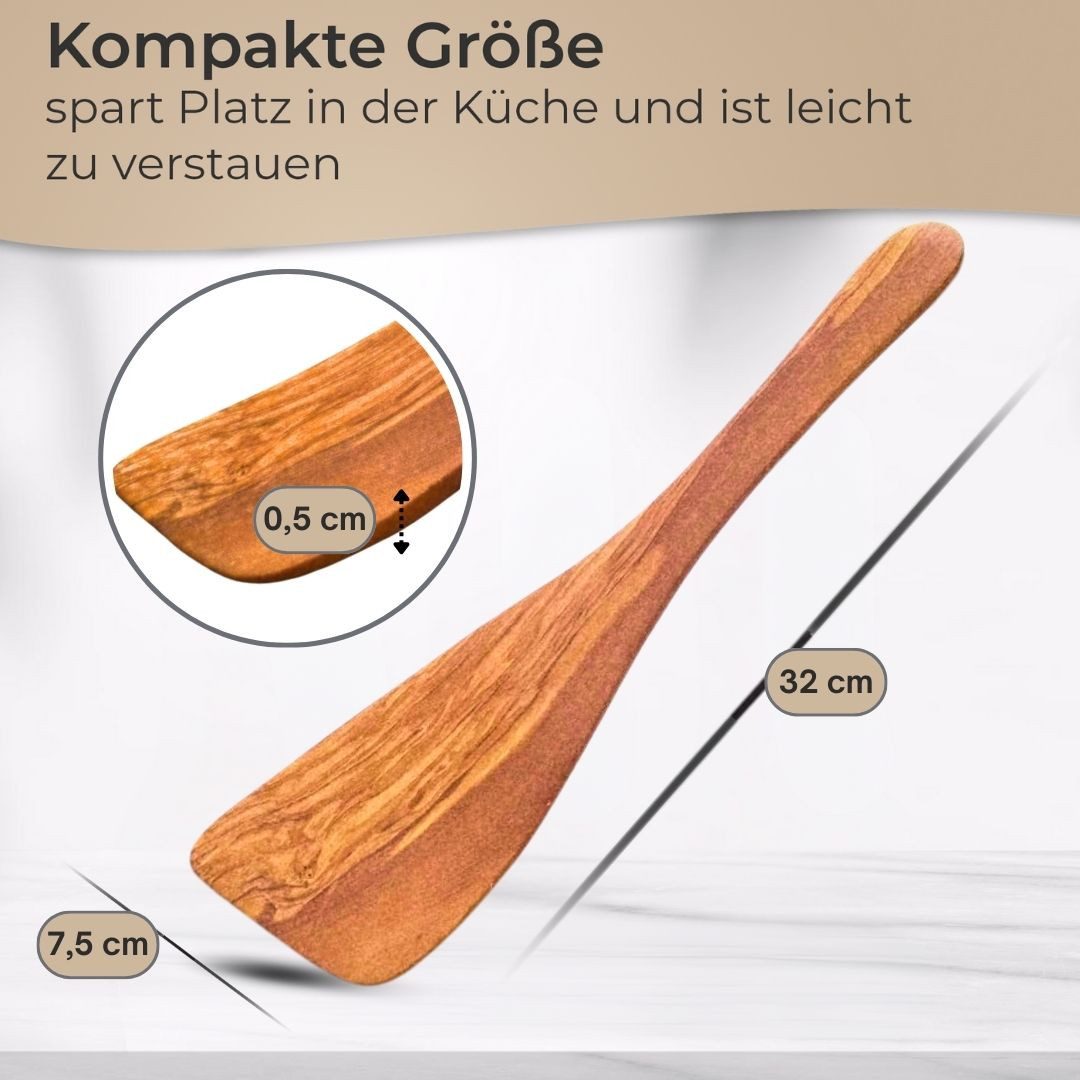 Topanbieter999 Kochbesteck-Set, Hochwertiges Olivenholz, Made in EU