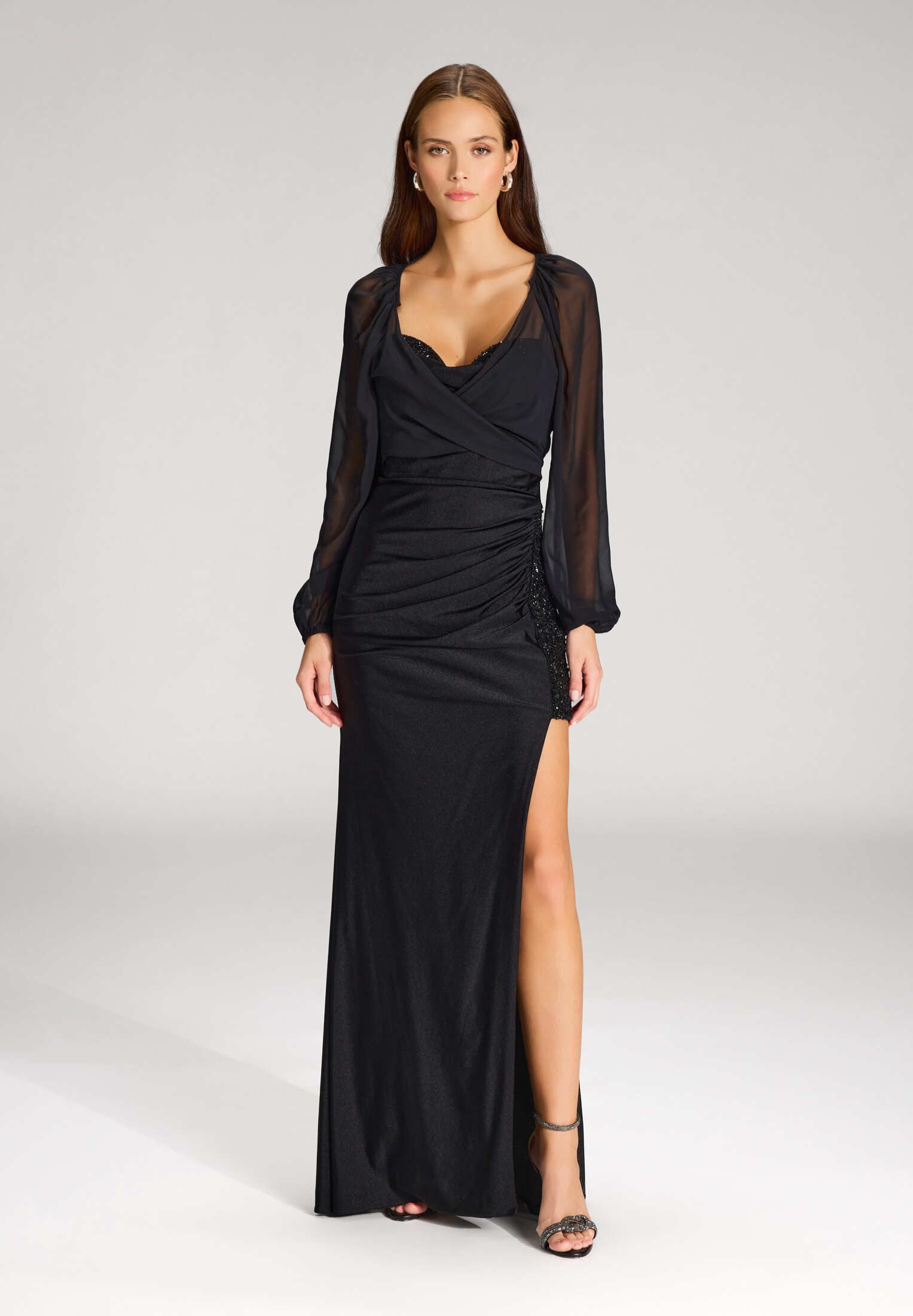 Hey Kyla Bolerojacke - Wickelbolero mit langen Ärmeln Lockere Passform