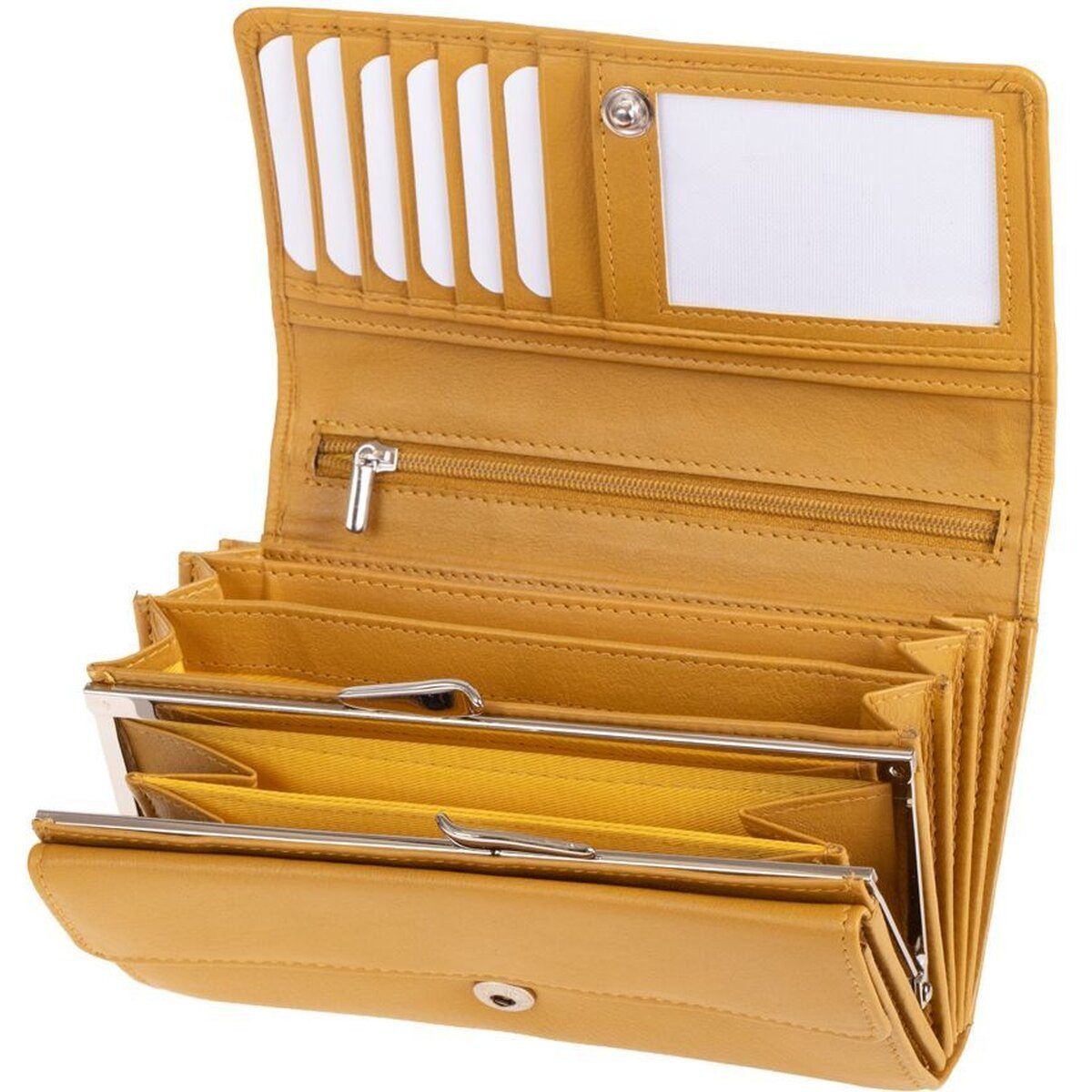 Mika Gürteltasche Damengeldbörse Leder ca 17x10x4,5cm gelb