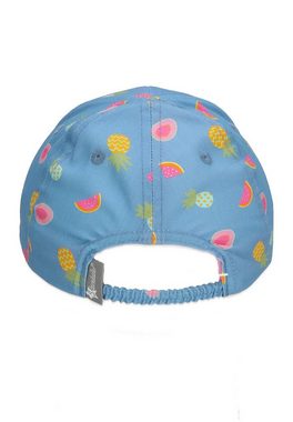 Sterntaler® Baseball Cap Baseball-Cap (1-St) Baseball-Cap in Mittelblau bedruckt mit Früchten - Cap für Kinder - Trendige Basecap aus Baumwollstoff mit Gummi und buntem Druck - Kinderhut mit buntem Motiv - Sonnenschutz