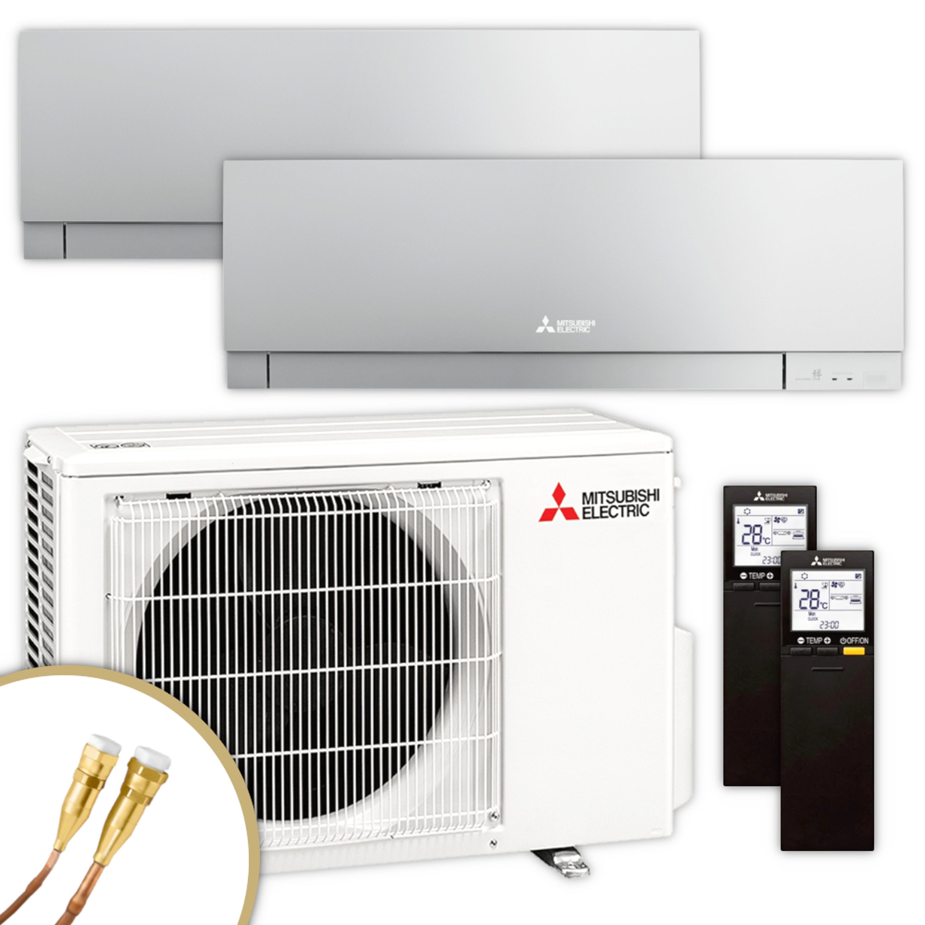 Mitsubishi electric Klimagerät MXZ-2F42VF4 + MSZ-EF25VGK / MSZ-EF35VGK