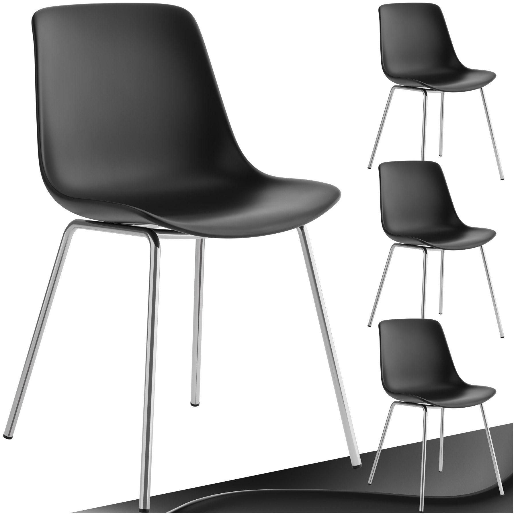 tectake Esszimmerstuhl Kunststoffstuhl (Set, 4 St), günstig online kaufen