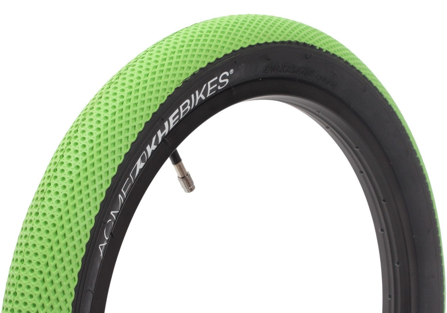 KHEbikes Fahrradreifen BMX Reifen KHE ACME 20 Zoll x 2,40 Zoll Grün Schwarz, BMX Reifen PARK/STREET 20 Zoll x 2,40"