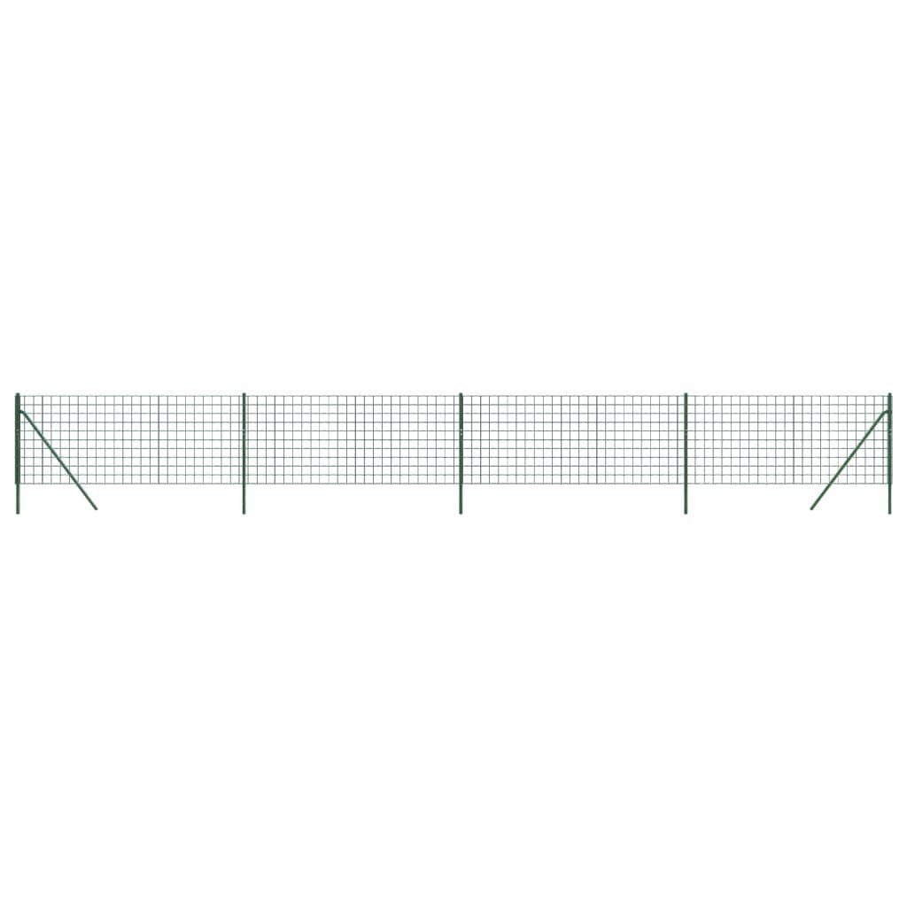 vidaXL Gartenzaun Maschendrahtzaun Grün 0,8x10 m günstig online kaufen