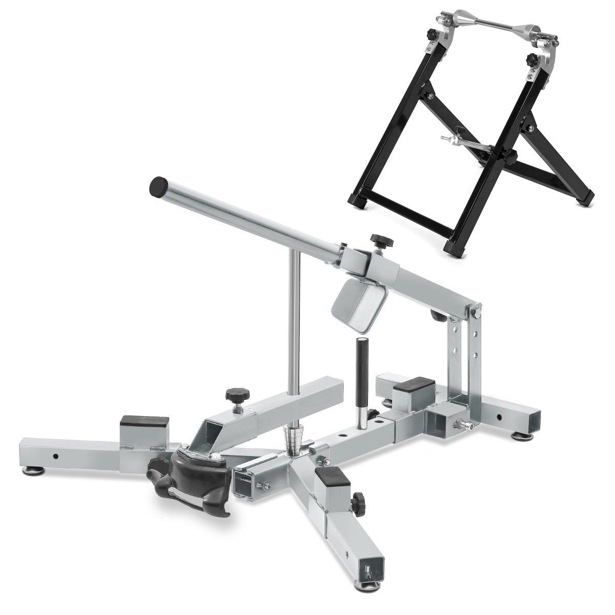 ConStands Reifenmontagemaschine Reifenmontiergerät 12-21" Set + Wuchtbock für Motorradreifen MD4K