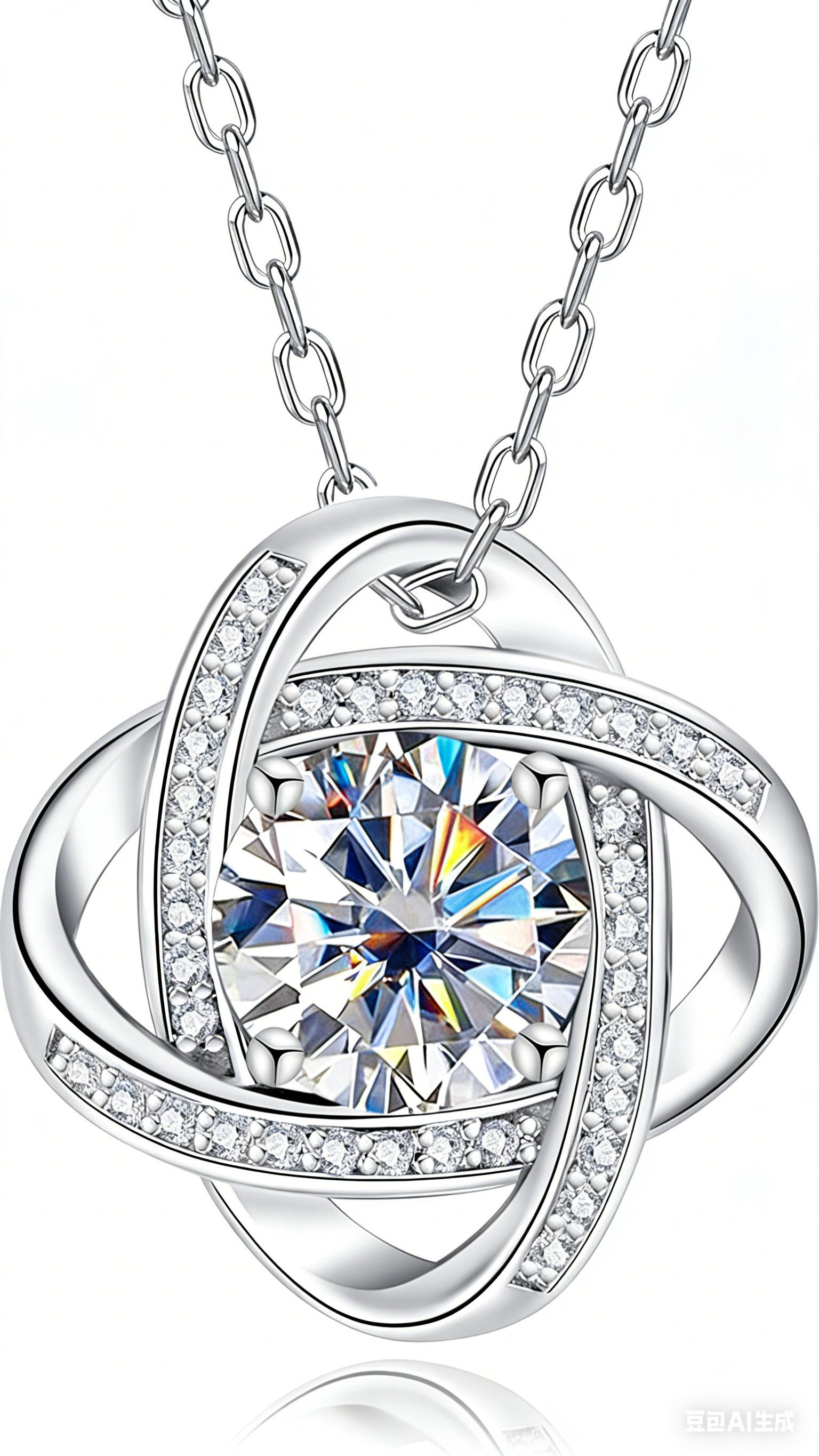 14K weißes Gold