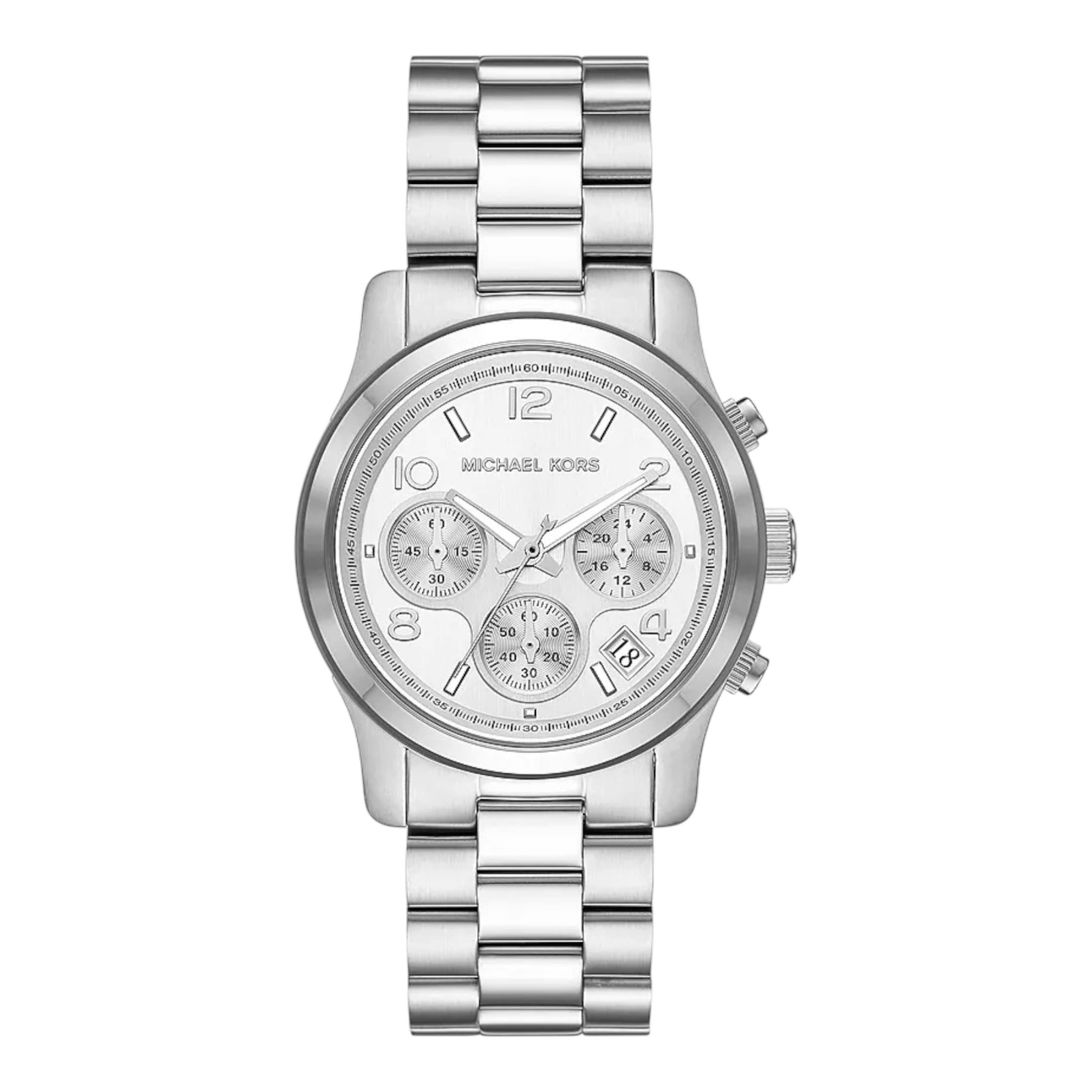 MICHAEL KORS Quarzuhr Michael Kors Chronograph Damen Uhr Runway MK7325 Silb günstig online kaufen