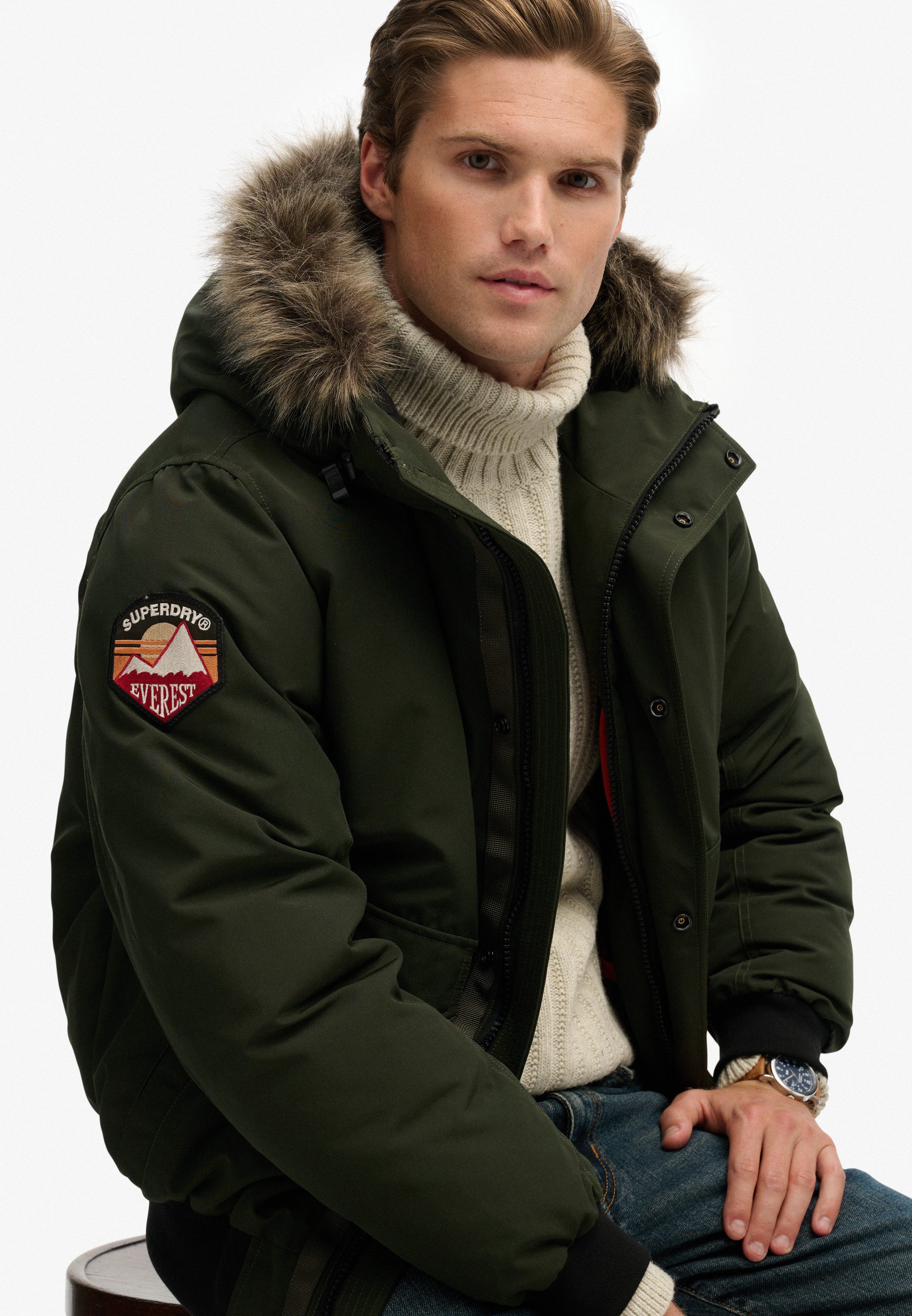 Superdry Steppjacke EVEREST FAUX FUR BOMBER JACKET