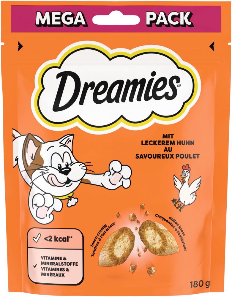 Dreamies DREAMIES™ Huhn 180g, Snack für: Katze
