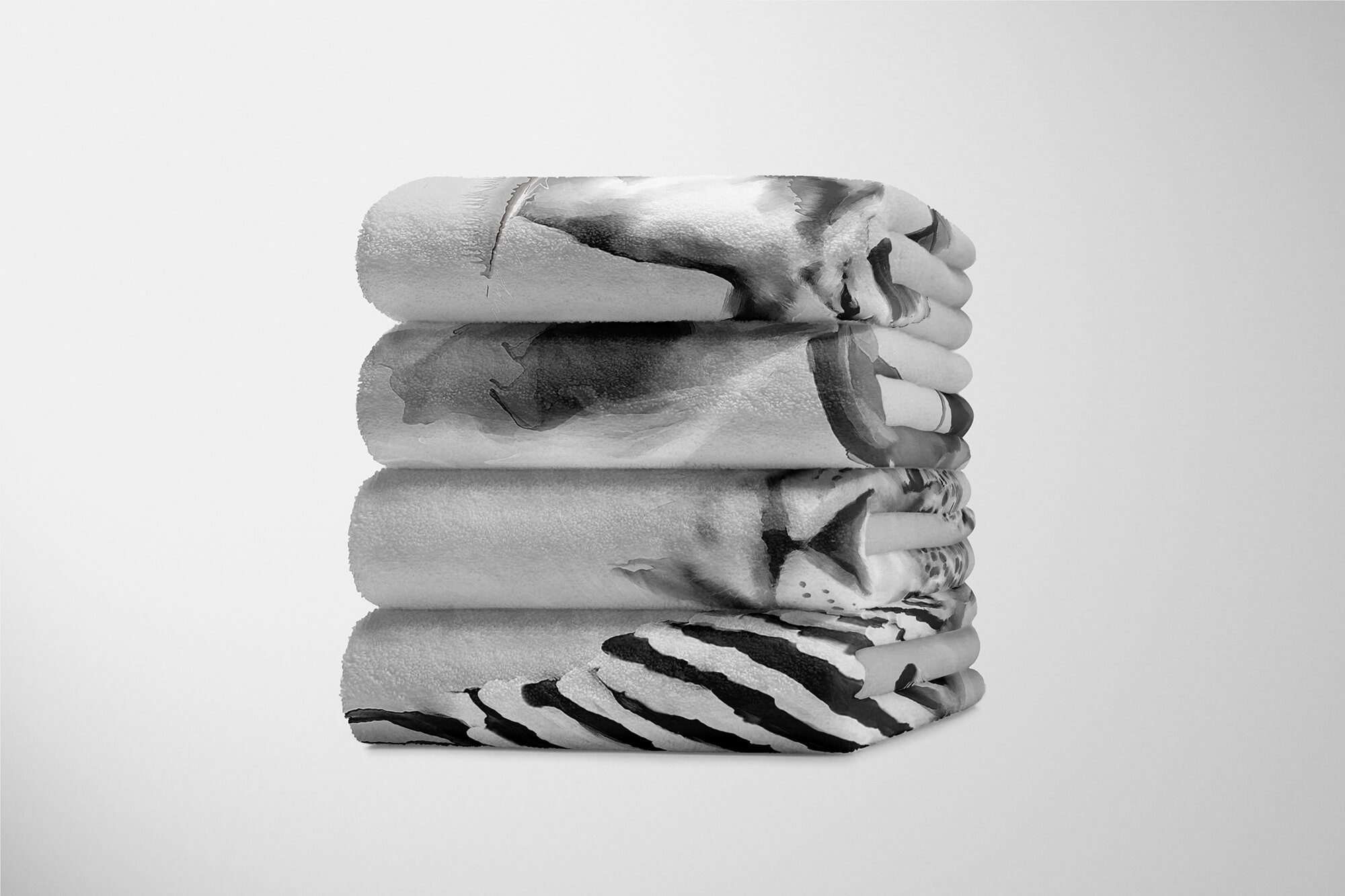 Grau Art Baumwolle-Polyester-Mix Kuscheldecke (1-St), Sinus Handtuch Saunatuch Jaguar Raubkatze Motiv, Handtuch Strandhandtuch Handtücher