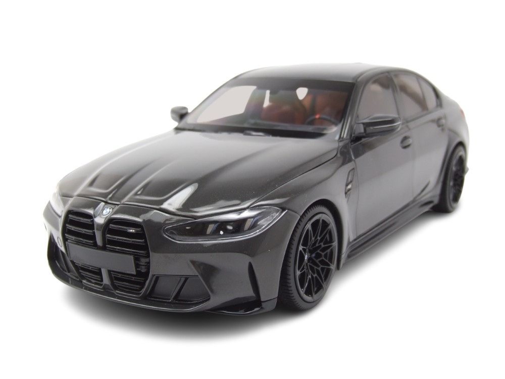 Modellauto BMW M3 2024 grau metallic