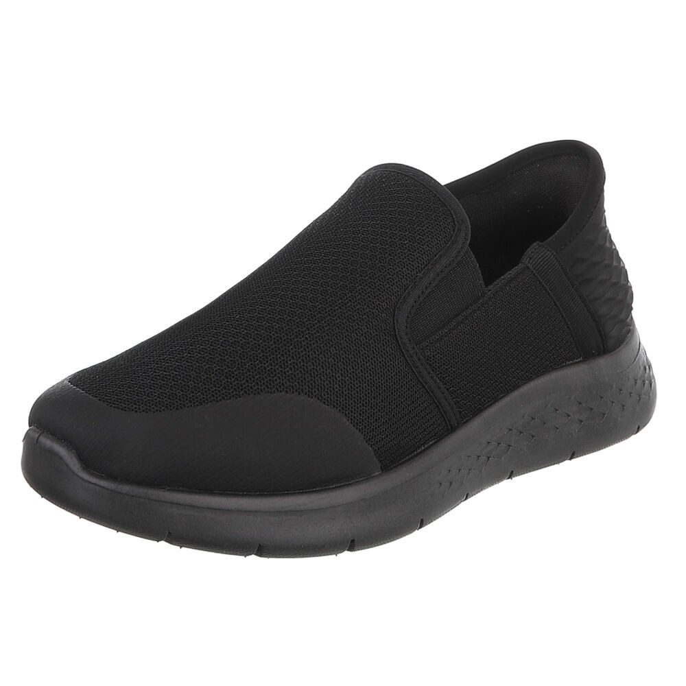 Coolwalk Herren Slipper aus Textil mit Elastikeinsätzen Slipper (91563669) Flach Sneakers in Schwarz