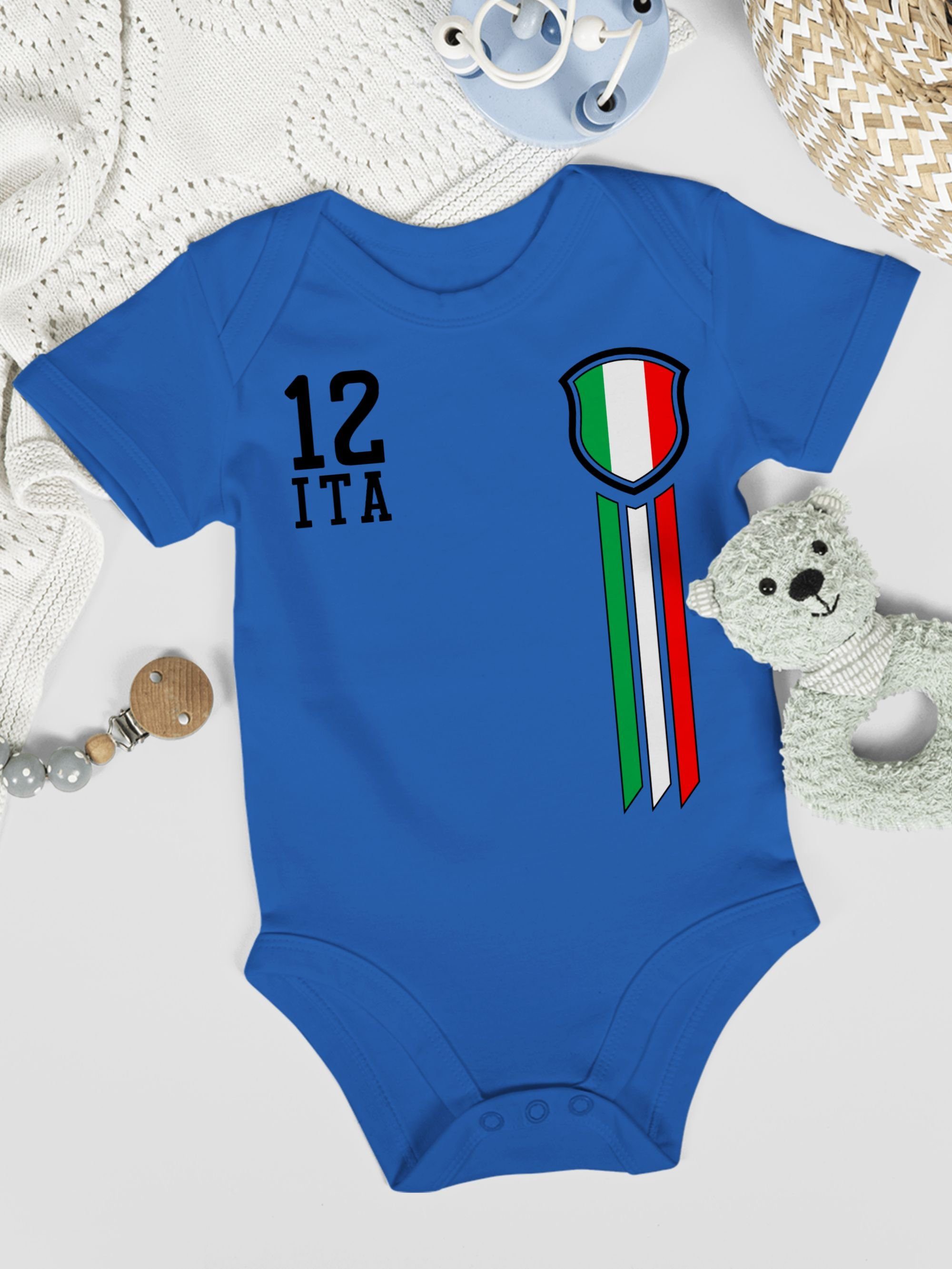 Shirtracer Shirtbody 12 Mann Italien 2026 Fussball WM Fanartikel Baby