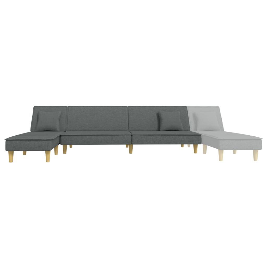 Sofa vidaXL Dunkelgrau 255x140x70 L-Form Schlafsofa Stoff cm in