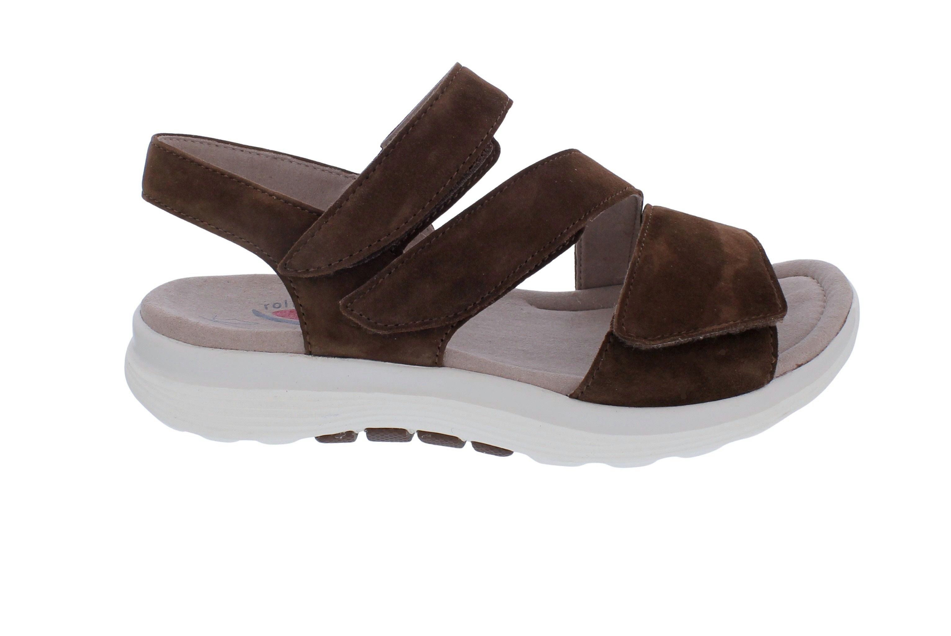 Rollingsoft Sandale mit Klettverschluss 86.813.44, Braun - Cacao, Velo Sandale