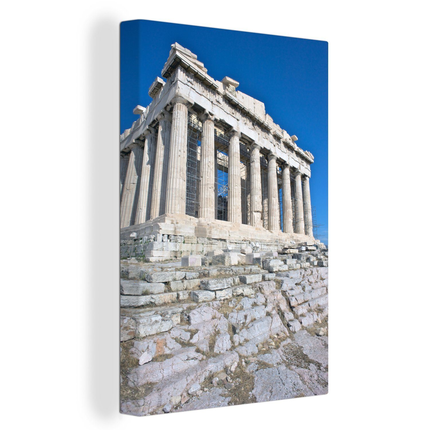 OneMillionCanvasses® Leinwandbild Das historische Parthenon auf der Akropolis von Athen, (1 St), Leinwandbild fertig bespannt inkl. Zackenaufhänger, Gemälde, 20x30 cm