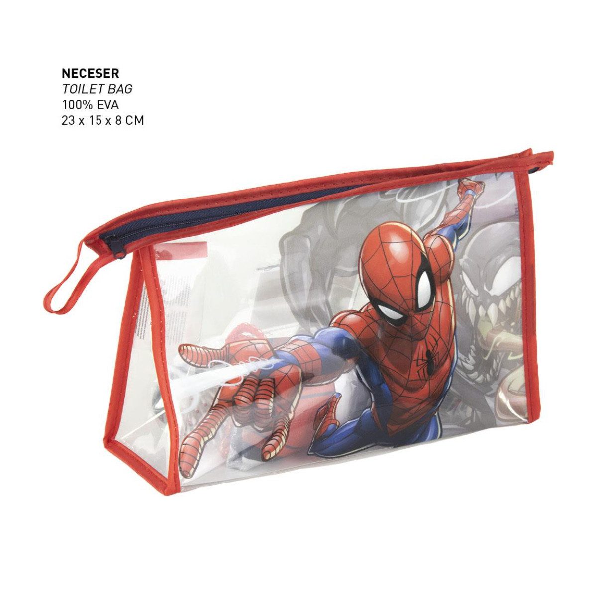 Spiderman Kulturbeutel - Kinder Kulturtasche Waschtasche Kosmetiktasche Reiseaccessoire (3-tlg)