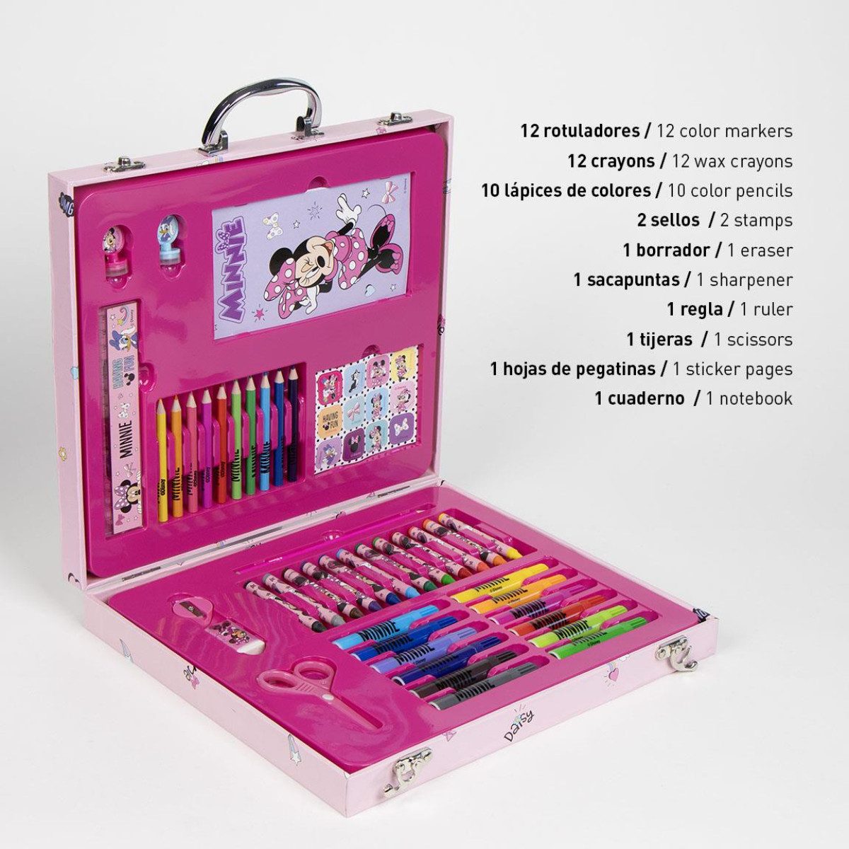 Disney Minnie Mouse Farbkasten Kinder Malkoffer Kreativkoffer Malset Beschäftigung