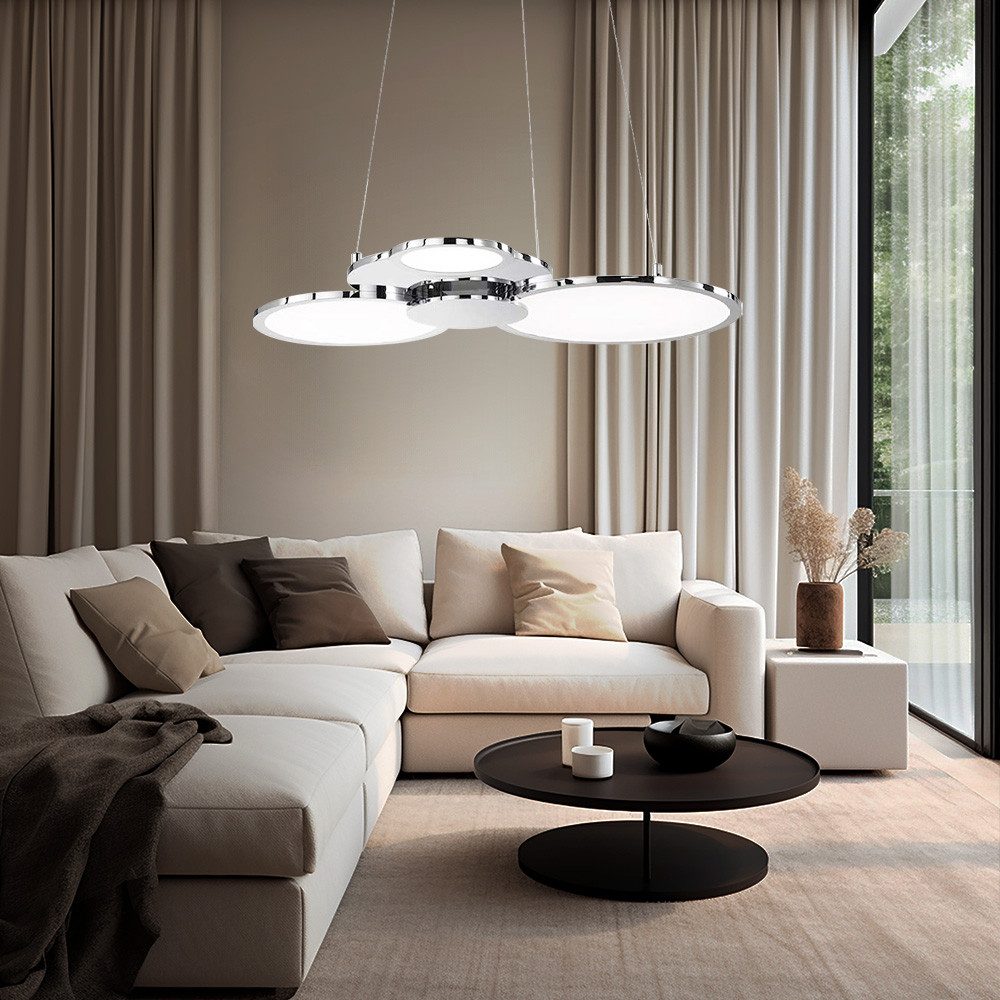WOFI Deckenleuchte, LED-Leuchtmittel fest verbaut, Warmweiß, Hängelampe LED Pendelleuchte Dimmer Wohnzimmer Hängeleuchte