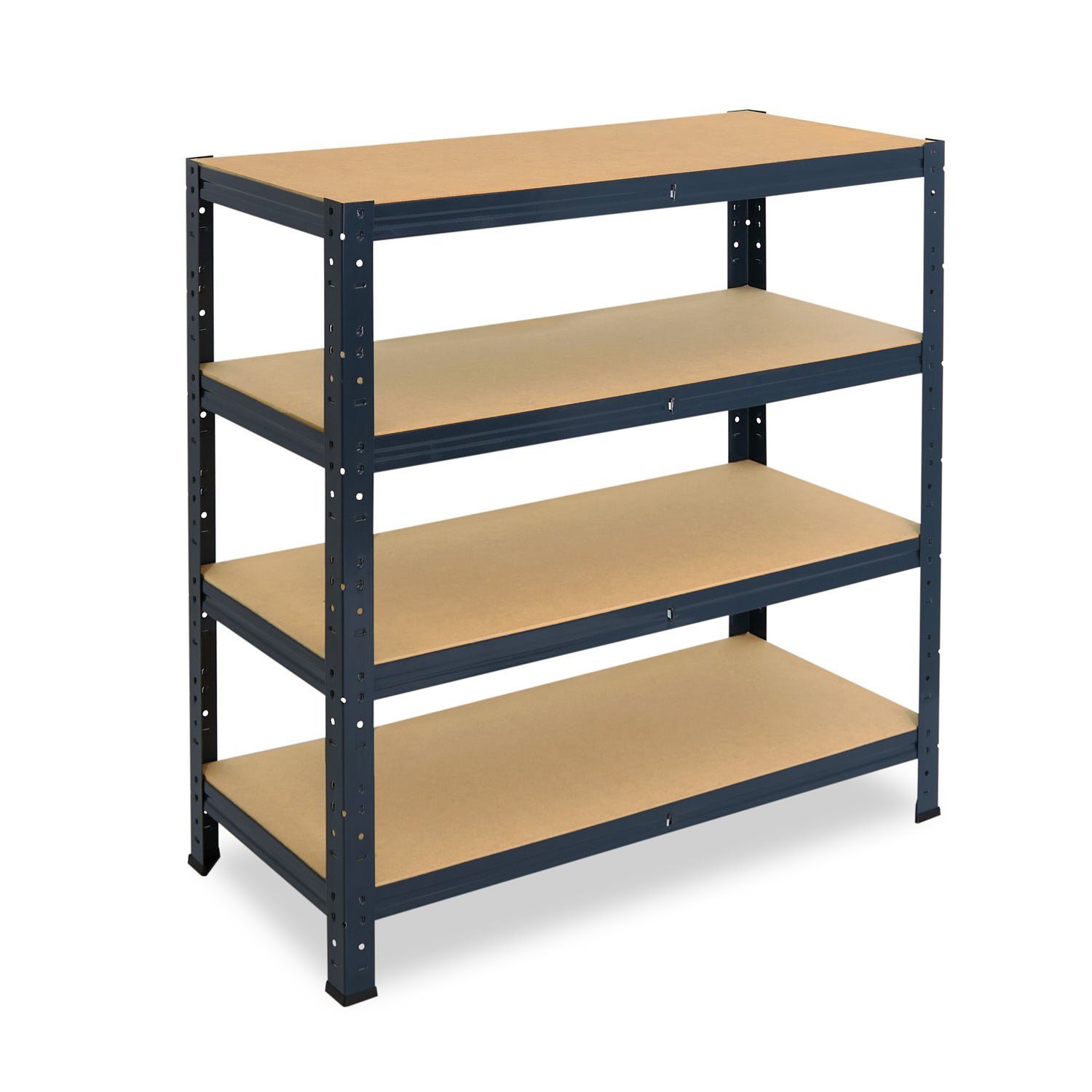 Werkstattregal shelfplaza Schwerlastregal oder anthrazit, mit HOME, Metallregal 100x45x40cm Lagerregal, Steckregal Tragkraft Garagenregal, Kellerregal, 4 Metall mit Böden, als 175kg