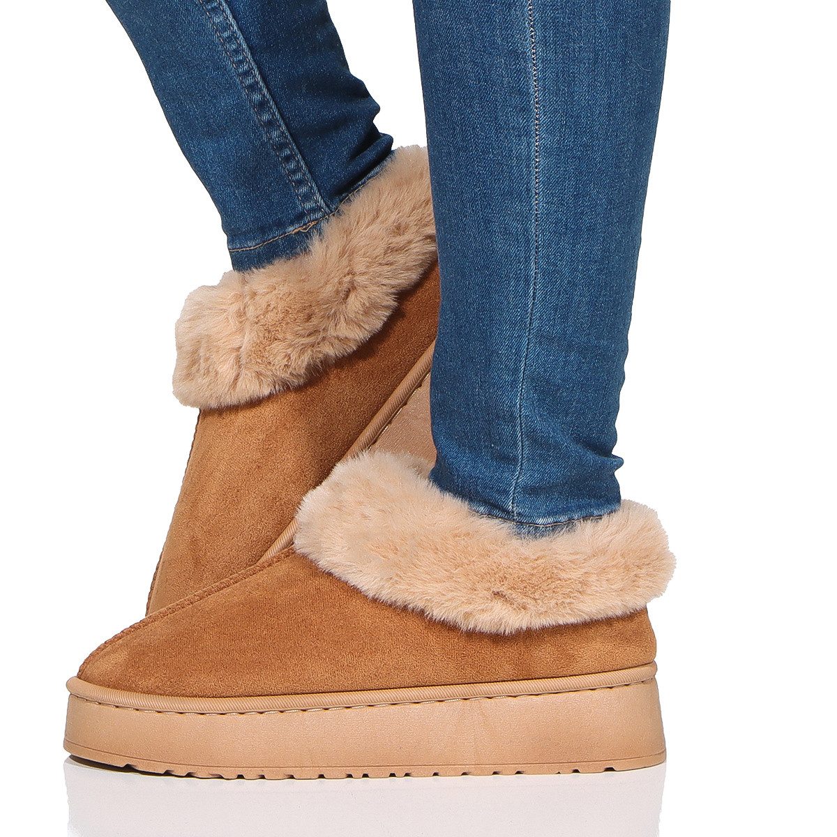 simaranda Damen Hausschuhe 862 36-37 Camel Hausschuh