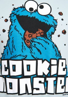 LOGOSHIRT T-Shirt Cookie Monster mit farblich abgesetzten Bündchen