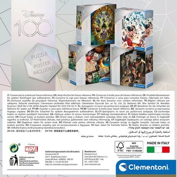 Clementoni® Puzzle Disney 100 Jahre Marvel, 1000 Puzzleteile, Made in Europe; FSC® - schützt Wald - weltweit