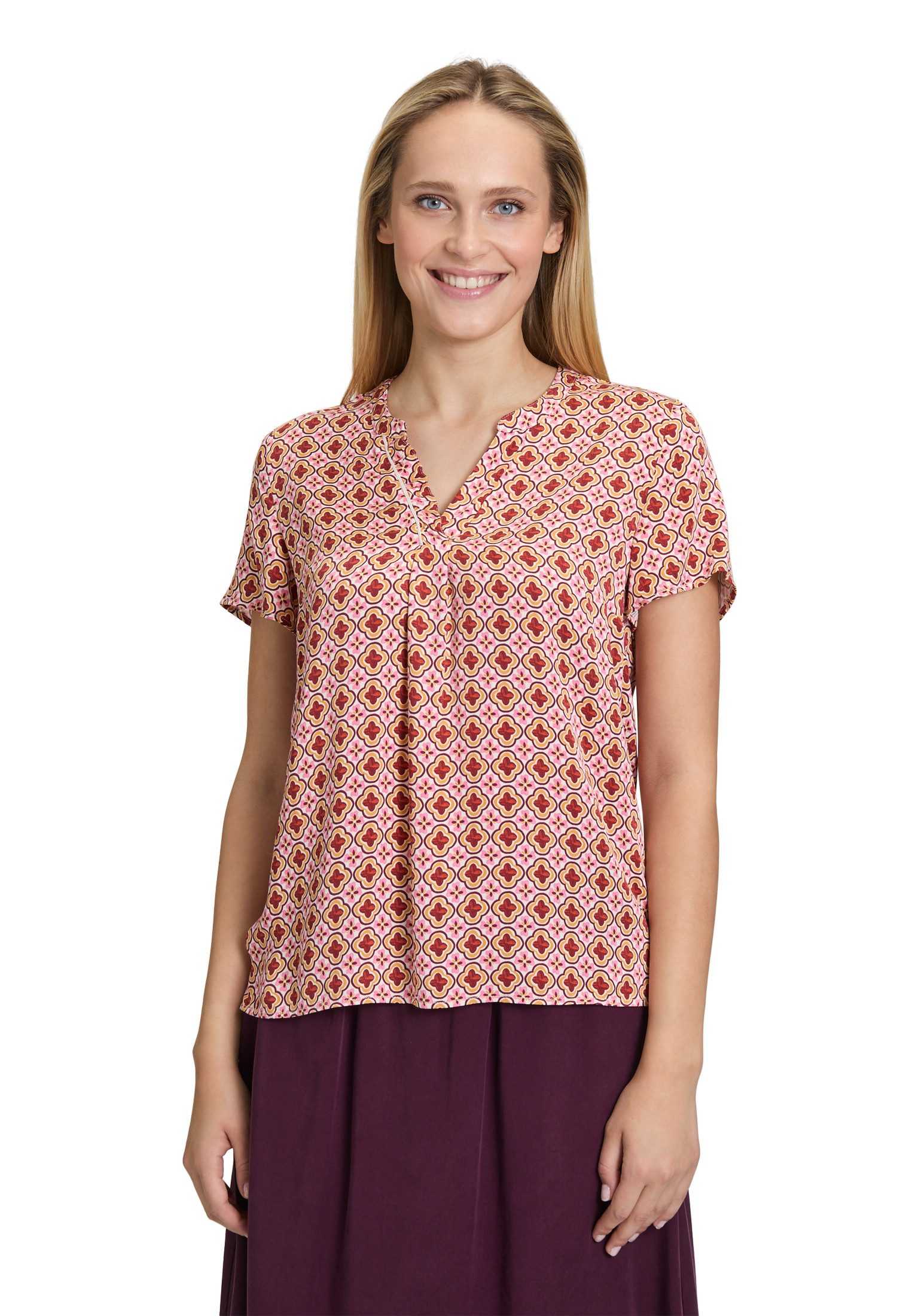 Shirtbluse Cartoon Blusenshirt mit Rüschen