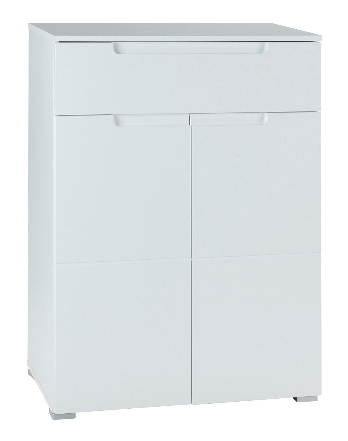 Bega Consult Schuhschrank SPICE, Weiß Hochglanz, Weiß matt, mit 2 Türen, 1 Schublade, B 70 x H 101 x T 40 cm